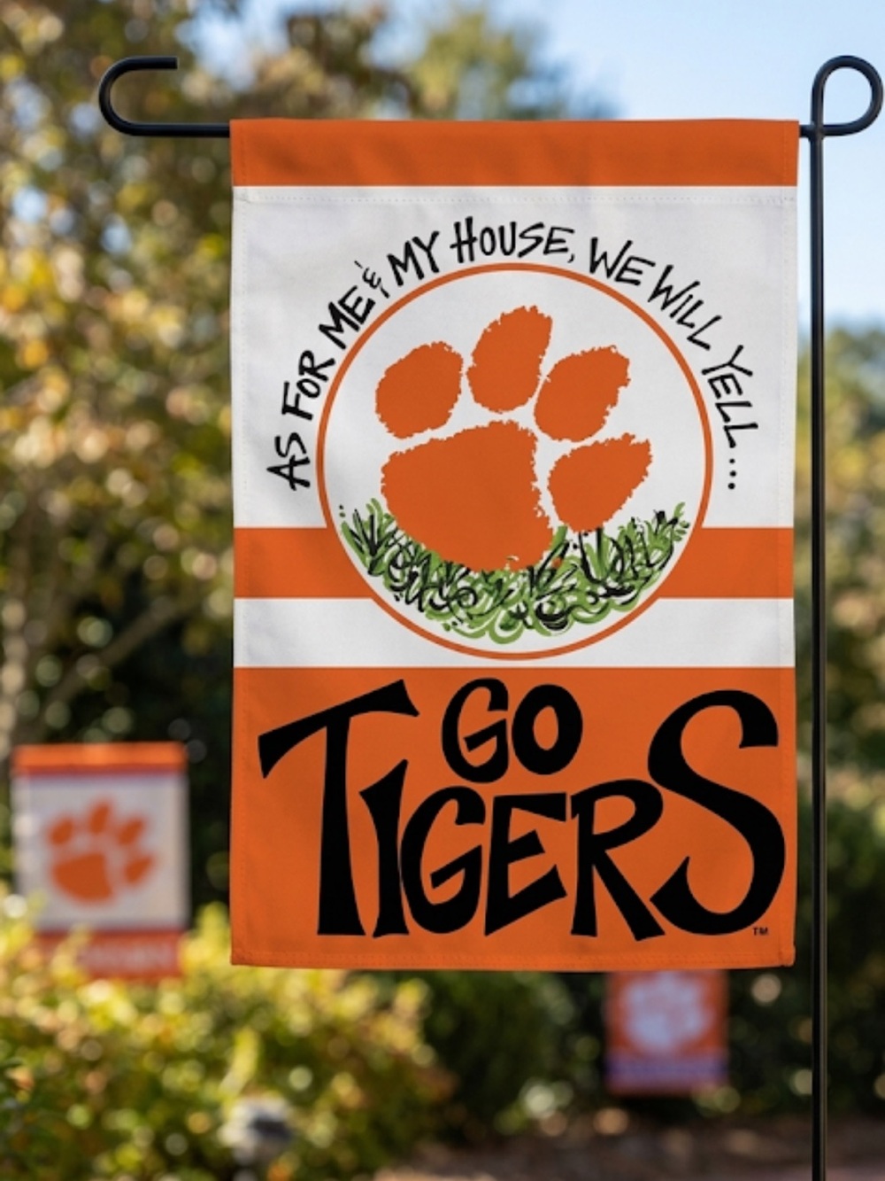 Go Tigers‎ Orange Paw Double-sided Garden Flag NEW